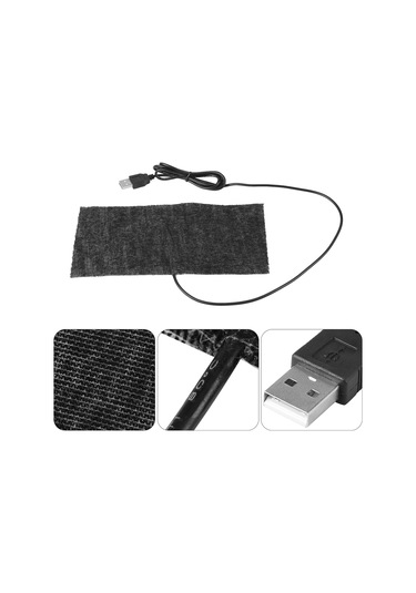 Xindoker 5v Usb Karbon Fiber Isıtıcı Pad 20x10cm Siyah - Omuz, Boyun, Bel, Geri Ve Yatağa Isı Verir, 35-45 C, Suya Dayanıklı, Taşınabilir Diğer