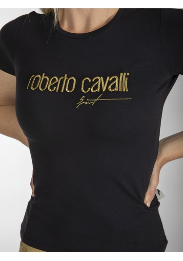 ROBERTO CAVALLI  Kadın T'shirt RRC5493L Siyah