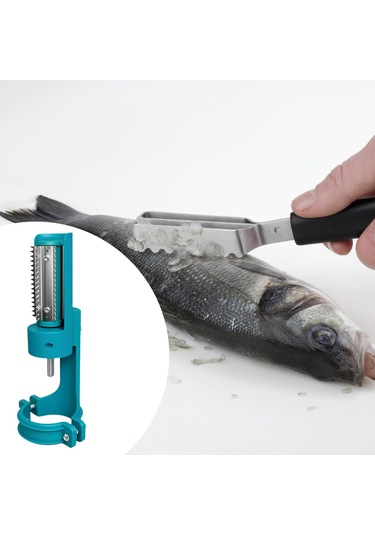 Suntek Elektrikli Balık Pullarını Ayıklama Aleti Aksesuarı Mavi