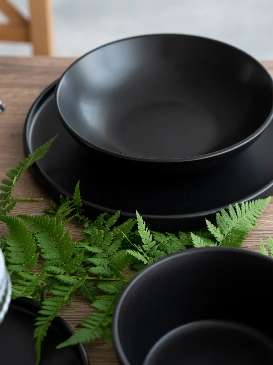 Korall 800 Ml / 20 Cm Sola Black Derince Çorba Kabı Seti 2'li 432680122 Siyah