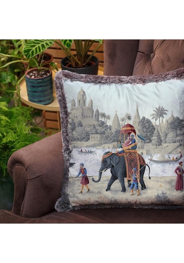 Otantik Manzara Yastık/kırlent Dolgu Boncuk Elyaf, Ulusl. Yıkama Ve Solmama Sertifikası Çok Renkli