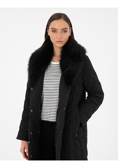 Pierre Cardin Kadın Siyah Kaban 50290313-vr046 Siyah