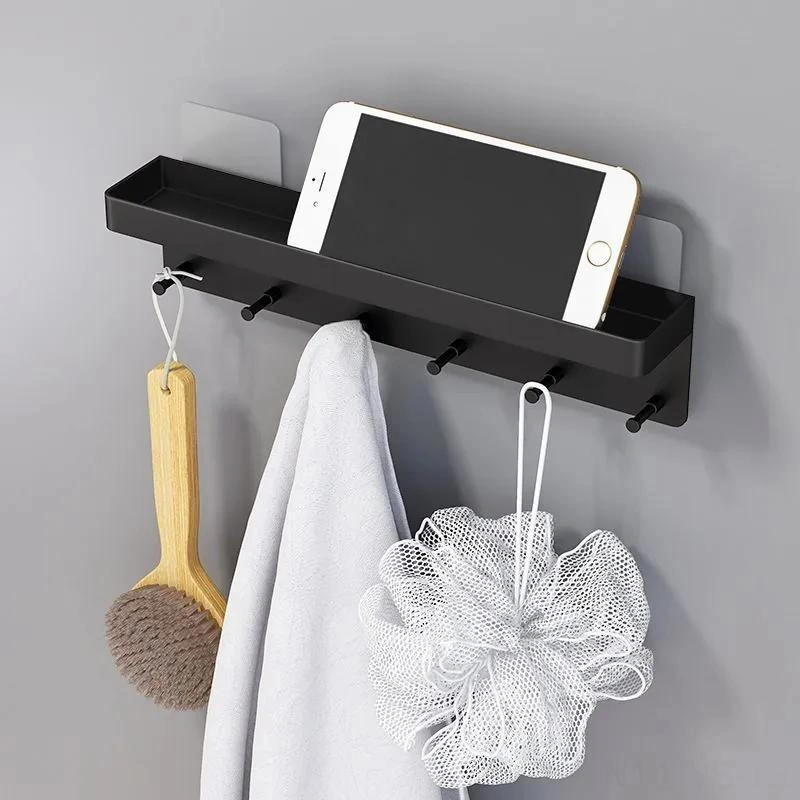 Yunboo Mat Siyah Duvar Organizörü 6 Çelik Kanca İle Anahtar Gözlük Cüzdan Depolama - Ev Gerekçeleri İçin Pratik Duvar Takımı Siyah