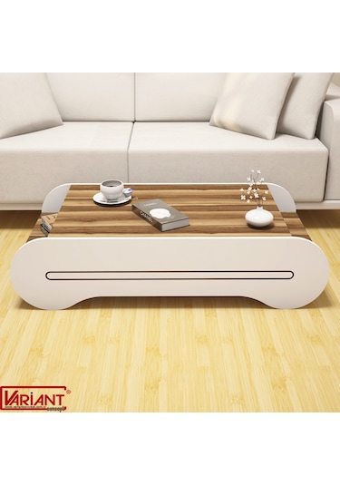 Variant Cool Orta Sehpa Ceviz - Beyaz