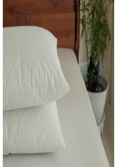 Adarya Home Kapitoneli Fermuarlı Yastık Koruyucu Alez 12 Adet 50 x 70