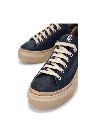 Tamer Tanca Kadın Hakiki Deri Lacivert Sneakers & Spor Ayakkabı 937 5022-09 Bn Ayk Y23 Lacı Floter Lacivert