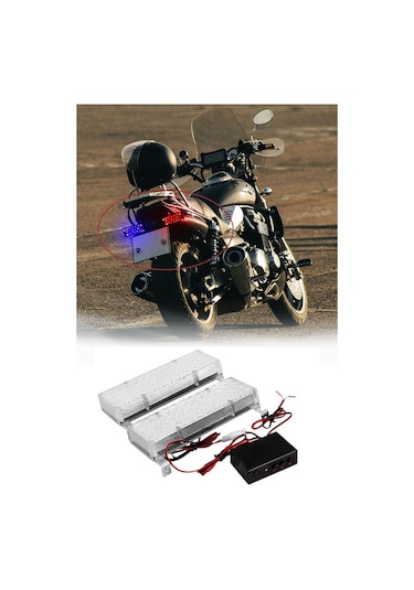 Kırmızı Mavi 96 Led Panjur İçi Polis Flash Led 48 X 2 Led