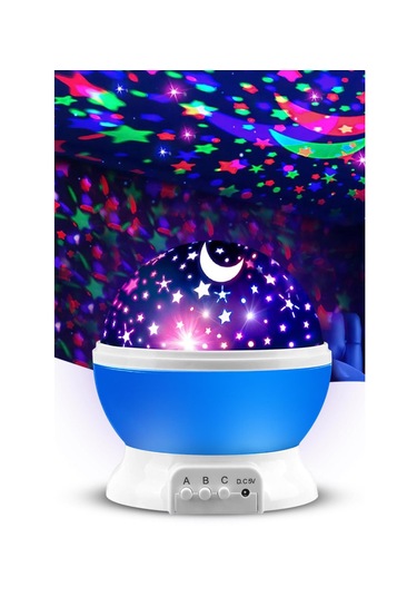 Masa Lambası Işık Küre Projektörlü Yansıtmalı Renkli Yıldızlı