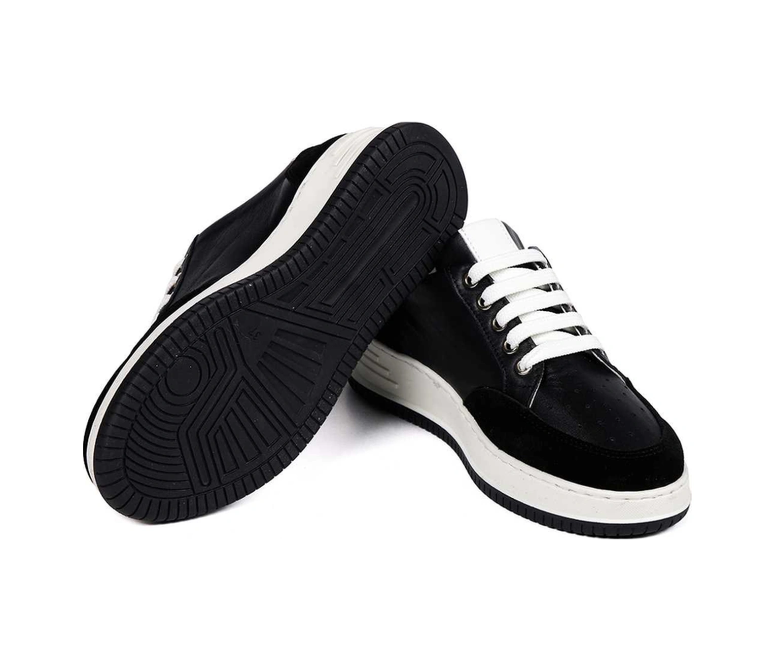 Bestello Bağcıklı Termoplastik Sneaker 101-232119-14 Kadın Ayakkabı Sıyah-beyaz