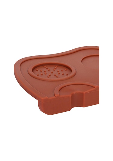 Suntek Espresso Mat Kahve Kurcalama Kaymaz Sıkıştırma Tutucu Ped Silikon Mat Kahverengi