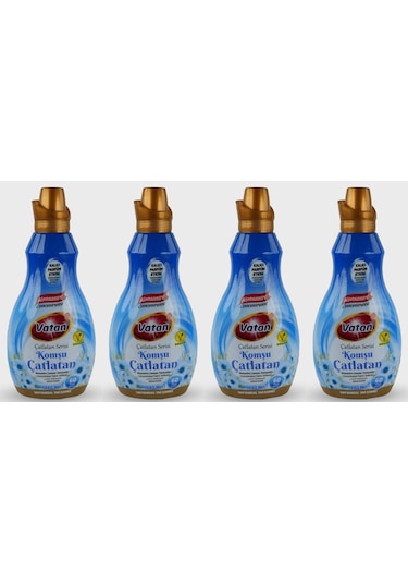 Vatan Komşu Çatlatan Konsantre Yumuşatıcı 60 Yıkama 4 x 1440 ML