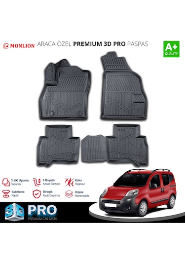 Paspasları, Citroen Nemo 2008 3d Lazer Ölçülü Kokusuz Kaymaz Önvearka