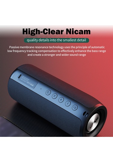 Ranyeek Zealot S51 Kablosuz Bluetooth Hoparlör - Ipx5 Suya Dayanıklı, 5wx2 Ses, 15m Menzil, Mavi