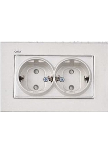 Viko Artline Novella Metalik Beyaz Ikili Topraklı Priz Çerçeveli - 92605658