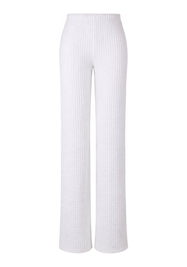 Trender Gofre Kadın Pantolon 2498 Ekru