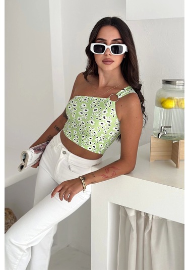Asprin Fashion Tek Omuz Atlet Yeşil Yeşil