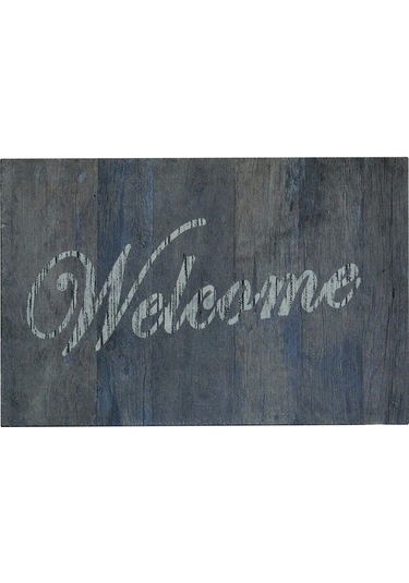 Myfloor Ahşap Welcome Yazılı Çift Taraflı Kauçuk Kapı Önü Paspası