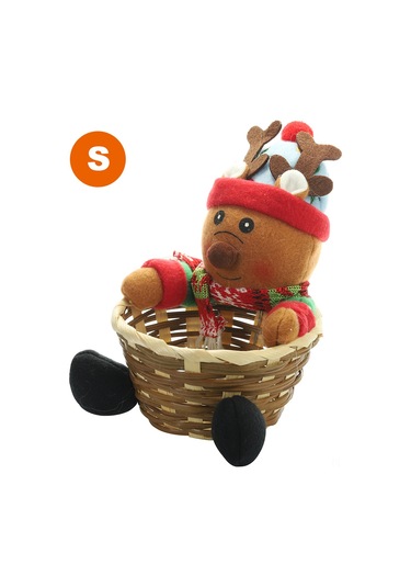 Teltree Noel Şeker Saklama Sepeti - Bambu Ve Kumaş Çocuklar İçin Hediye Ve Dekorasyon Diğer