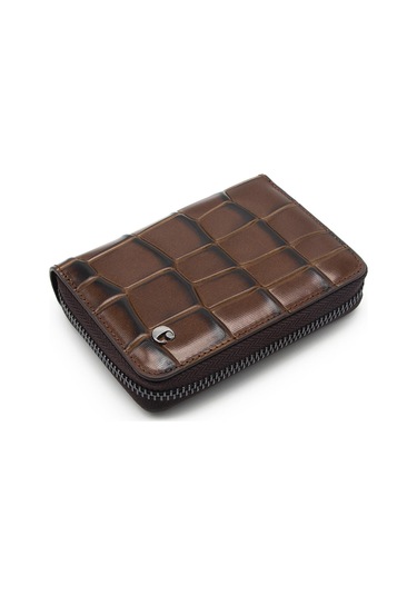 Cacharel Kahve B.kroko Unisex Deri Cüzdan 24375b8k Kahverengi