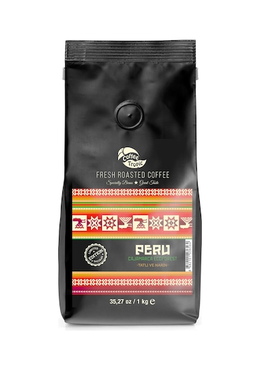 Coffeetropic Terra Single Origin Peru Cajamarca Ecoforest Çekirdek Kahve 1 KG