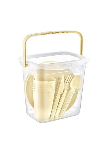 Akay Plastik Ak519 6 Kişilik Piknik Seti Bej