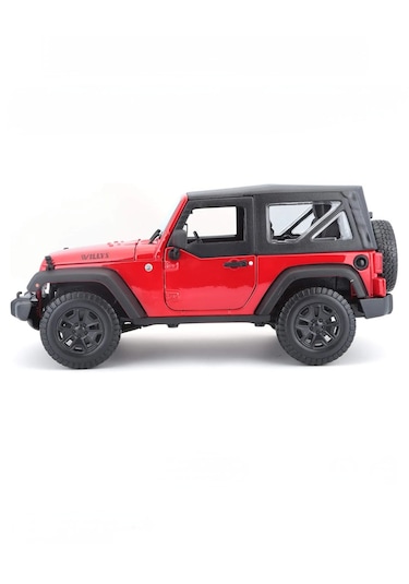 Maisto 1:18 Ölçek 2014 Jeep Wrangler Kırmızı Model Araba
