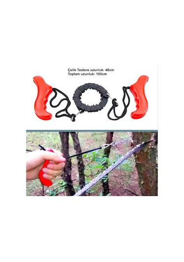 Omeniv Pratik Güçlü Testere El Testeresi Kamp Outdoor Karavan Turuncu