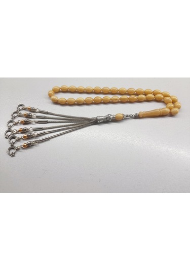 Soma Tesbih Beyzi Kesim Beyaz Hamur Hareli Sıkma Keyribar Tesbih 7 x 10.5 CM