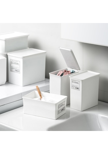 Sones Etiketli Ve Kapaklı Nem Geçirmez Ve Toz Geçirmez Çamaşır Tozu Saklama Kutusu, Stil: Kısa