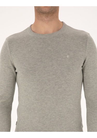 Pierre Cardin Erkek Açık Gri Melanj Kazak /triko 50315509-vr091 Açık Gri Melanj