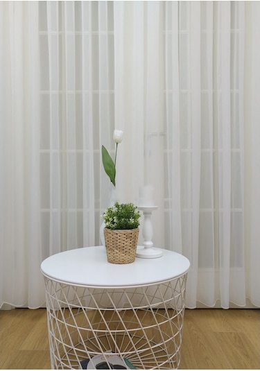 Evdepo Home Kullanıma Hazır Krep Tül Perde