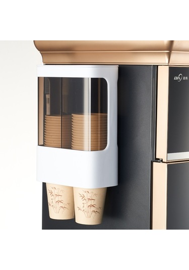 Sones Ev Tipi Tek Kullanımlık Bardak Düzenleyici Su Sebili Toz Geçirmez Duvara Monte Raf, Stil: Çift Silindir Beyaz Diğer