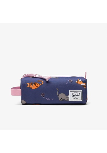 Herschel Settlement Playing Cats Çocuk Mavi Kalem Kutusu 30074 MAvi