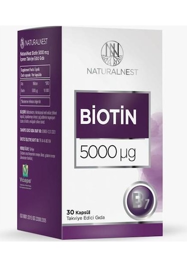 Naturalnest Biotin 5000 Μg 30 Kapsül