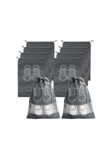 Maiyame 10 Adet Gri Seyahat Ayakkabı Çantası - Su Geçirmez, Konforlu Taşıma, Organizasyon Ve Korumalı Saklama Çok Renkli