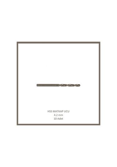 Hss Matkap Ucu 4,2 Mm, Metal, Ahşap, Plastik İçin 10 Adet