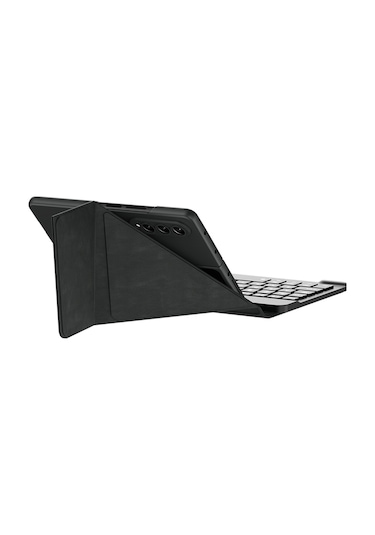 Galaxy Z Fold 2 Kılıf Standlı Klavyeli Kalem Bölmeli Zore Kıpta Klavyeli Kılıf