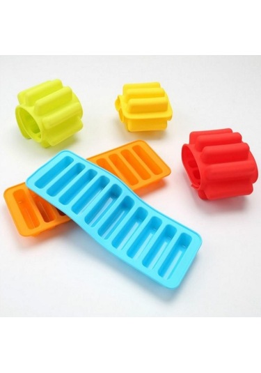 1 Adet Silikon Buz Çubuğu Kalıbı Ekmek Bisküvi Mafen Cup Kek Kalıbı Mutfak Pişirme Tepsisi Yüksek Sıcaklık Pişirme Aletleri Yeşil