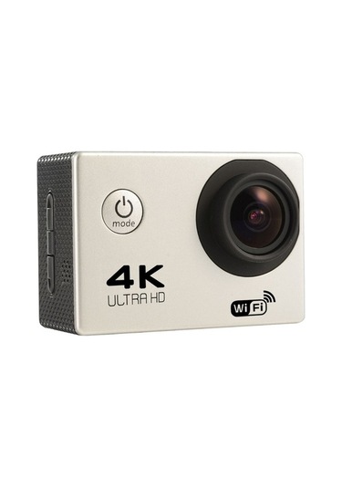 Prestigegoods 2.0 İnç Ekran 170 Derece Wifi Sport Action Camera, Su Geçirmez Gümüş, 64gb Kart Destek Gümüş