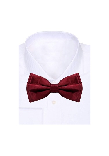 Bordo Ayarlanabilir Saten Çocuk Ve Bebek Papyonu Bordo