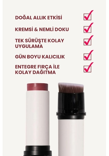 Pop Beauty Çift Taraflı Stick Allık Blush Pop Stick Allık1 Peach Pink