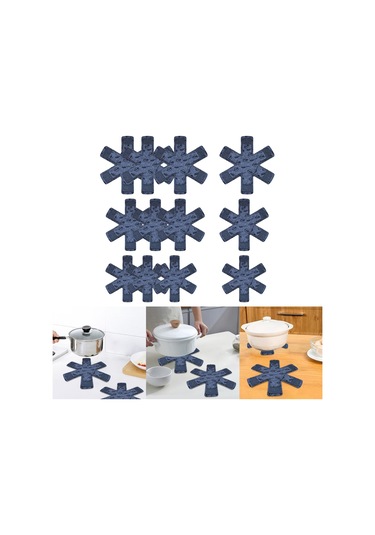 Suntek Magideal 12 Adet Kaymaz Ped Pot Tava Koruyucular Yapışmaz A-gri