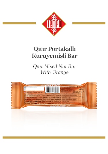 Portakallı Kuruyemişli Bar 30 G X 12 Adet