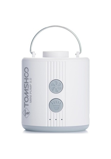 Pazly Taşınabilir Hava Pompası Led Işıkla, Şarj Edilebilir, Havuz Ve Yüzme Halkası İçin Mini Şişirme Pompası Beyaz