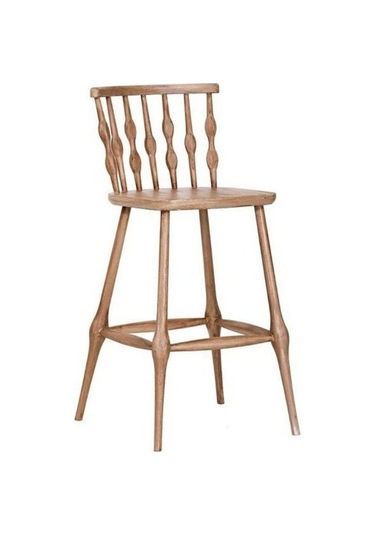 Natura Retro Ahşap Bar Sandalyesi Natural