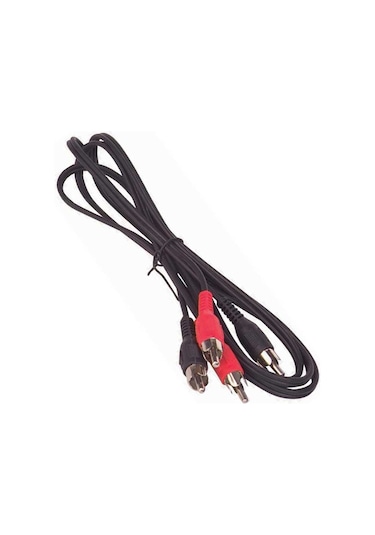 5 Metre 2 Rca To 2 Rca Tos Kırmızı Siyah Analog Ses Kablosu