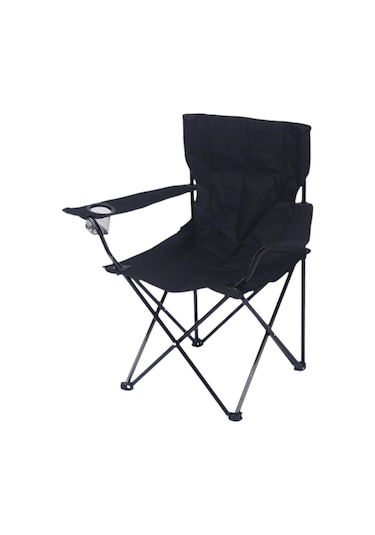 Suntek Katlanmış Kamp Sandalyesi Bahçe Piknikleri Siyah
