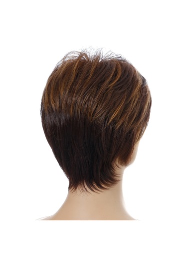 Cbtx Wıg-155 Kadınlar Kısa Kıvırcık Peruk Yüksek Sıcaklık İpek Elyaf Başlık Kahverengi