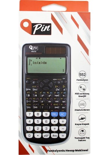 Pin 113 Siyah 552 Bilimsel Fonksiyonlu Hesap Makinesi