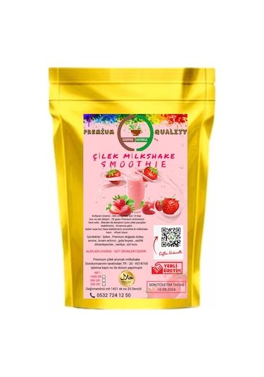 Coffee Naturelle Çilek Aromalı Milkshake &  Frappe 1 kg